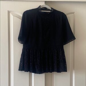 ZARAElegant Black Lace Women's Top. Size 5
